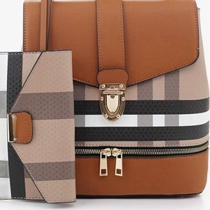 Casual Faux Leather Shoulder Bag/Mini Backpack